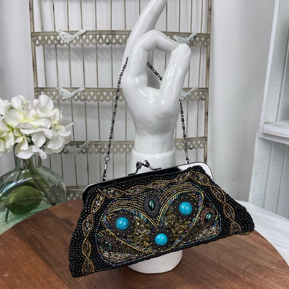 New.MR Clutch beaded bag Multicolored. - Picture 2 of 6